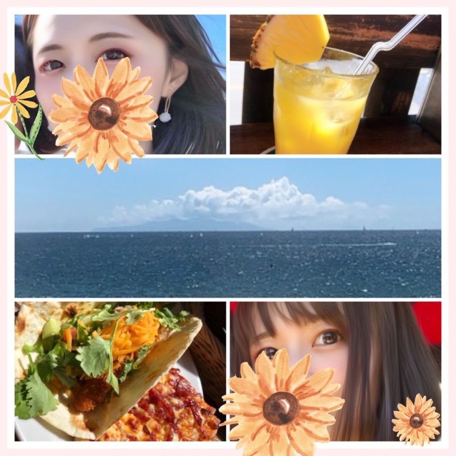 海岸お散歩デート( ¨̮ )♡